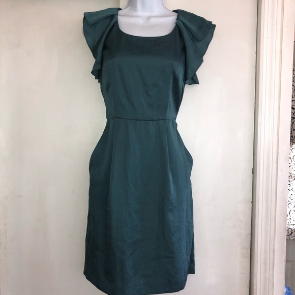 Ann Taylor LOFT Jade Flutter Sleeve Dress - Picture 1 of 8